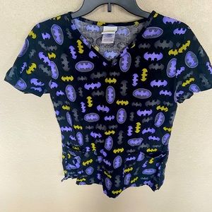 Batman Themed Scrub Top